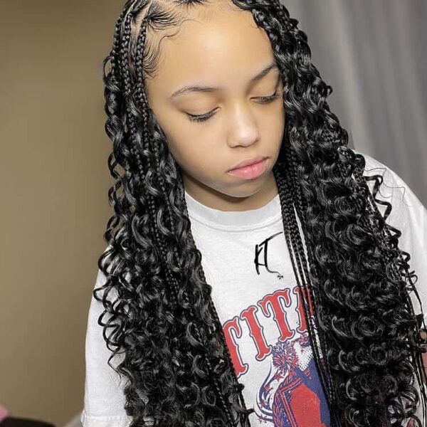 Bohemian Knotless braids, Hair Salon in brooklyn center mn, african hair braiding, hair braiding near me, braiding shops near me, Boho Knotless Braids, Bohemian Braids