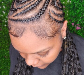 Cornrows with curl Near me Brooklyn Center MN, Brooklyn Center MN braider, hair salon near me, braiding salons near me, Brooklyn Center Minnesota, Hair Salon in brooklyn center mn