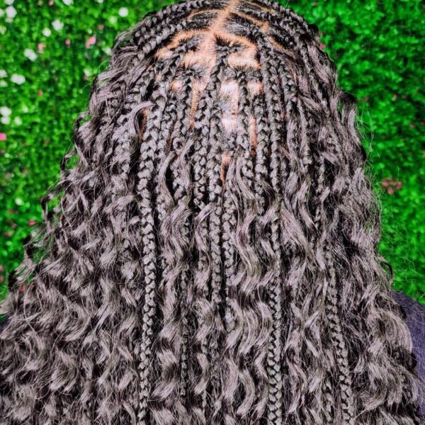 Goddess braids, boho knotless, braids hairstyles, braided style, Bohemian Knotless braids, Boho Braids, knotless braids brooklyn center, Holiday knotless braids at Lovetee’s Braids & Beauty Supplies Brooklyn Center MN